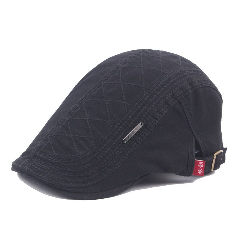 Exclusive Vintage British Beret Hat Collection — Black — Side View