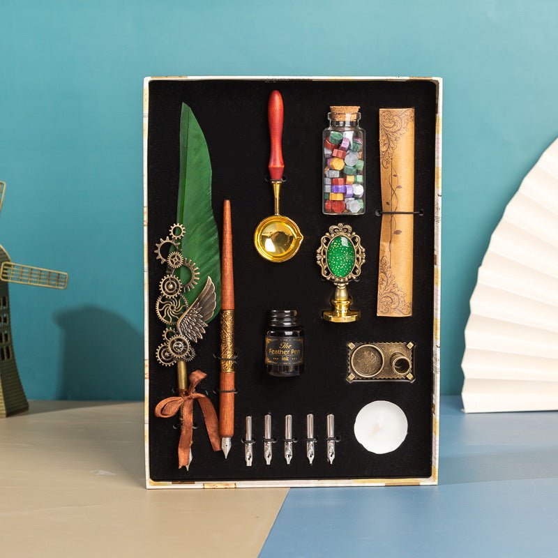 Exclusive Business Gift Box Gift Pen Set — Wine red dots — Alternate View 9