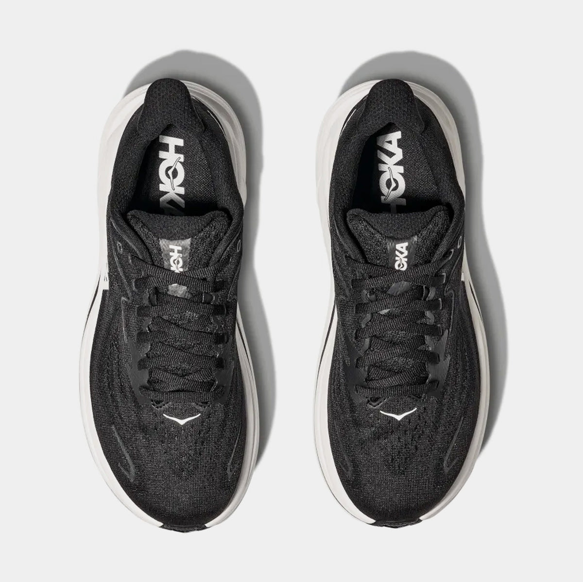 Exclusive Clifton 10 Mens Running Shoes (Black/White) — 7 — Side View