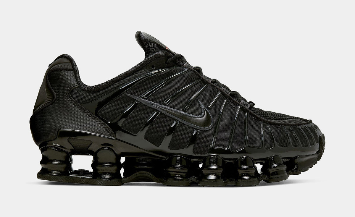 Exclusive Shox TL Mens Running Shoes (Black/Metallic Hematite/Max Orange/Black) — 6 — Front View