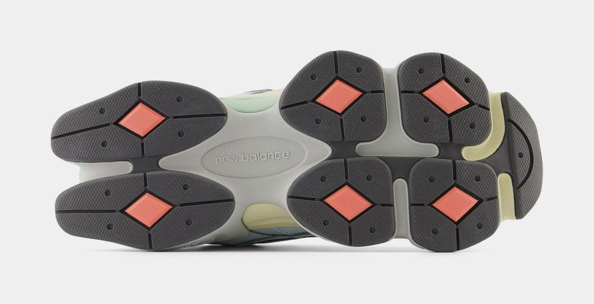 Exclusive 9060 Mens Lifestyle Shoes (Grey/Yellow/Navy) — 8 — Top View