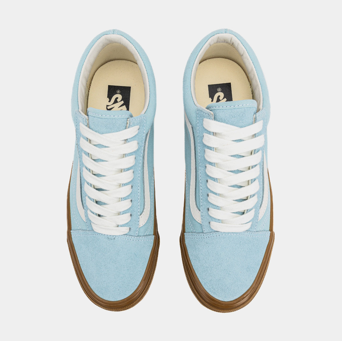 Exclusive LX Old Skool Mens lifestyle Shoes (Blue/White/Gum) — 3.5 — Side View