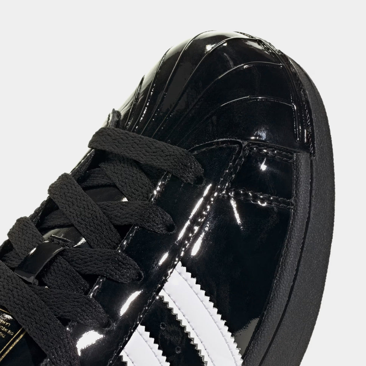 Exclusive Superstar II Womens Lifestyle Shoes (Black/Cloud White/Gold Metallic) — 5 — Top View