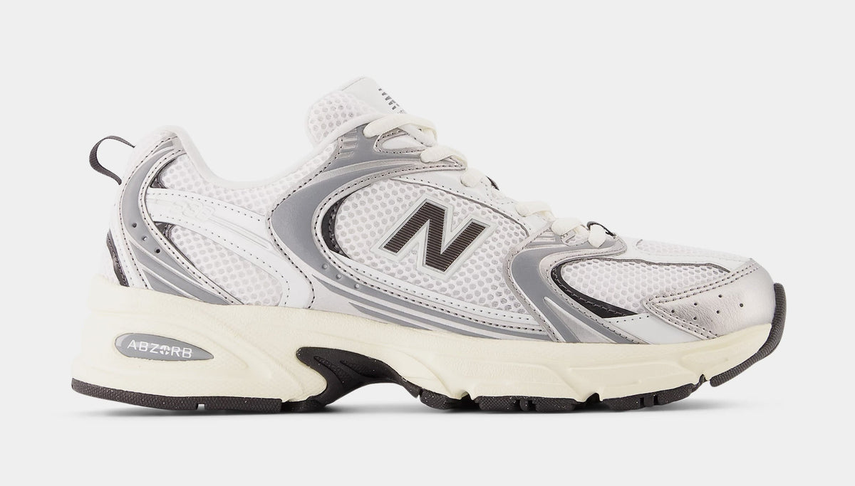 Exclusive 530 Mens Running Shoes (White/Grey) — 4 — Front View