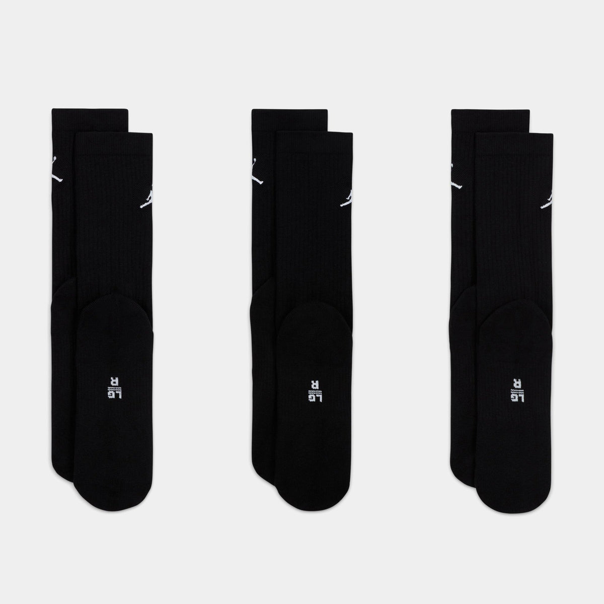 Exclusive Everyday Crew Mens Socks (Black/White) — S — Side View