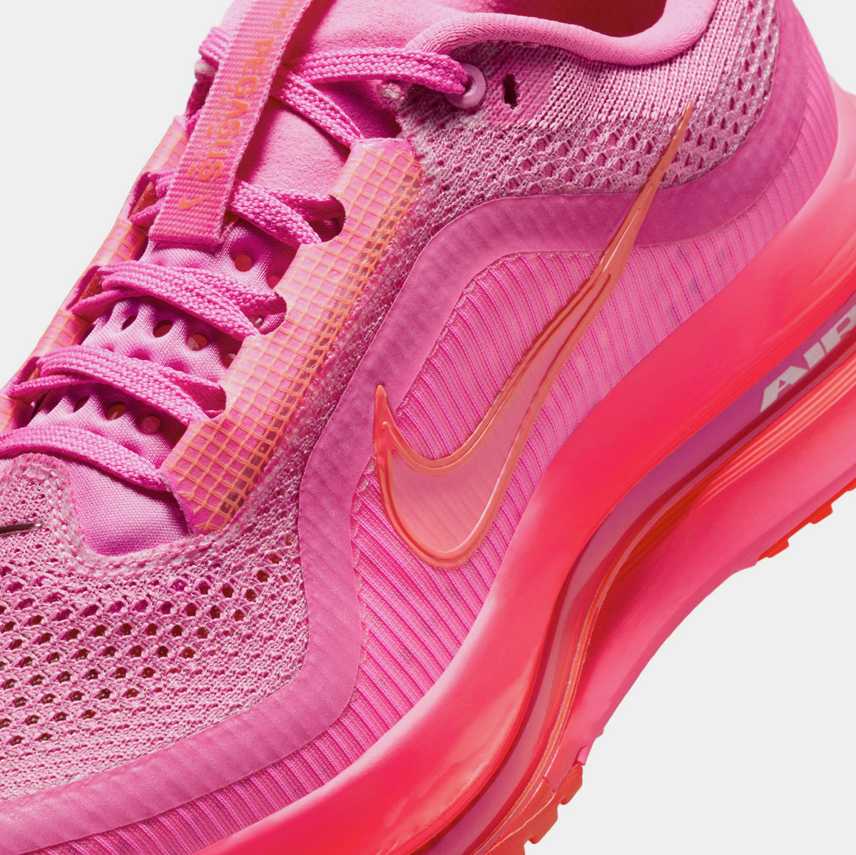 Exclusive Pegasus Premium Womens Running Shoes (Playful Pink/Bright Crimson/Hyper Pink) — 5 — Detail View