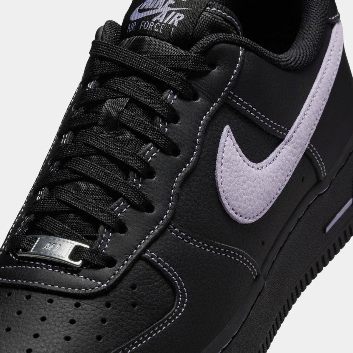 Exclusive Air Force 1 '07 LV8 Mens Lifestyle Shoes (Black/Hydrangeas) — 6 — Detail View