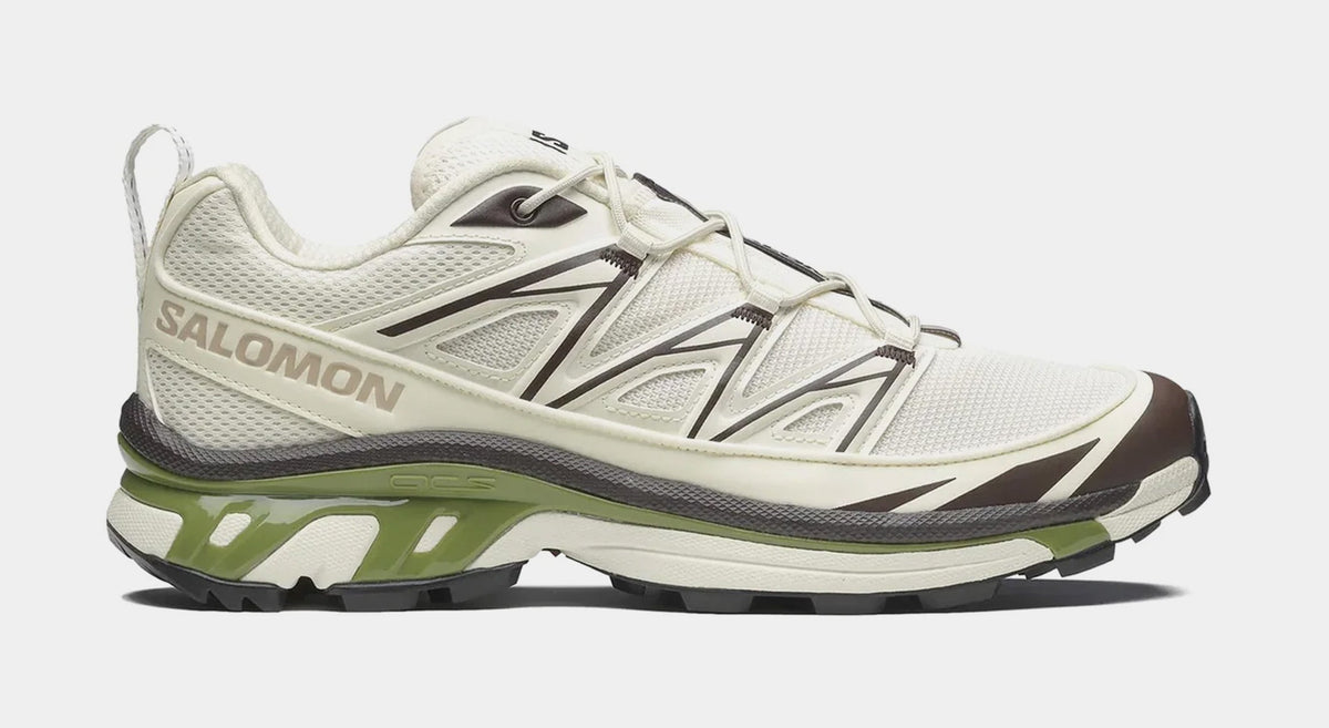 Exclusive XT 6 Expanse Mens Running Shoes (Vanilla Ice/Black Coffee/Green) — 4 — Front View