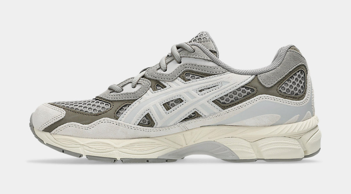 Exclusive Gel NYC Mens Running Shoes (Grey/Beige) — 4 — Back View