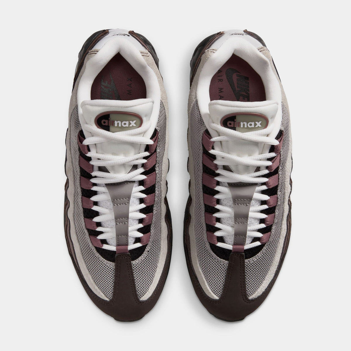 Exclusive Air Max 95 OG Womens Running Shoes (Brown/Pearl Grey/Baroque Brown/Orewood Brown/Smokey Mauve) — 5 — Side View