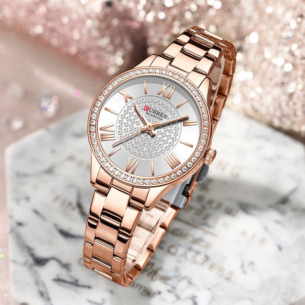 Exclusive Casual Women's Watch — Gold Shell Gold — Alternate View 10