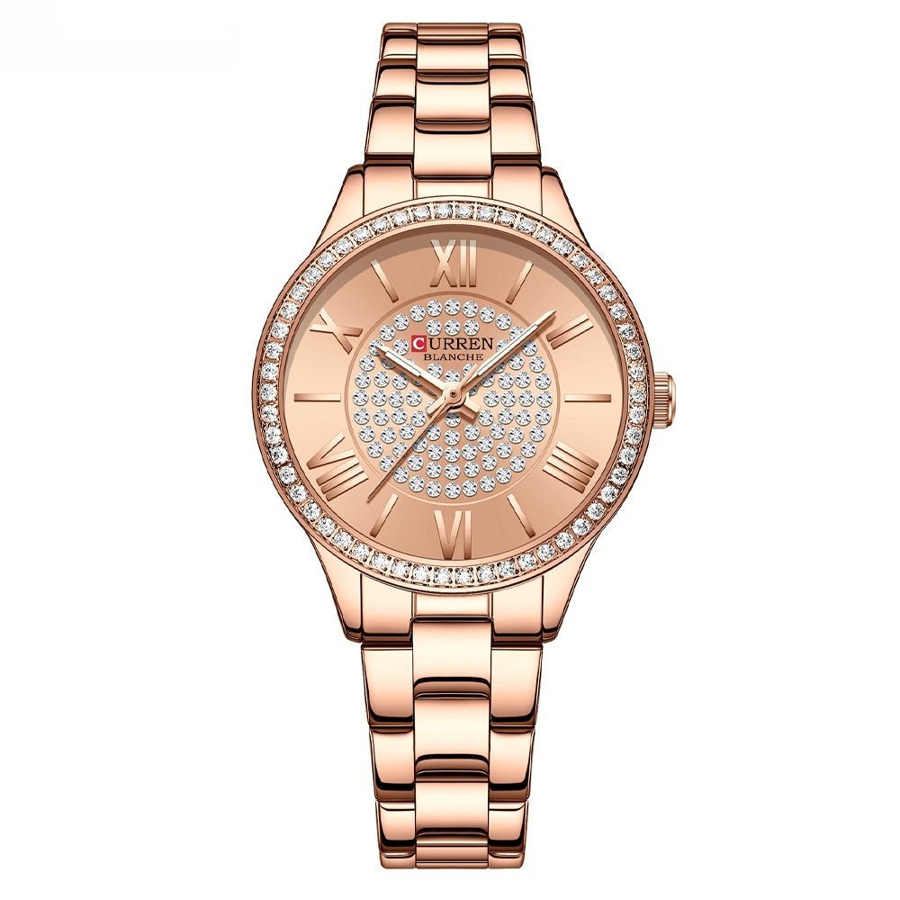 Exclusive Casual Women's Watch — Gold Shell Gold — Top View