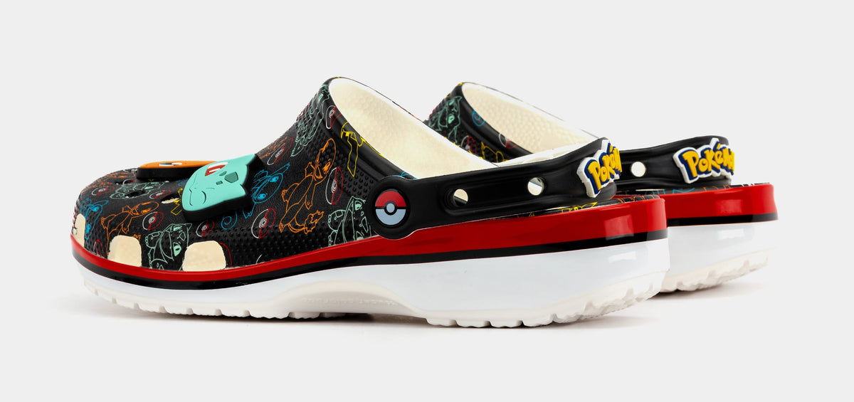 Exclusive Pokemon Classic Clog Mens Sandals (Black/Orange) — 3 — Detail View