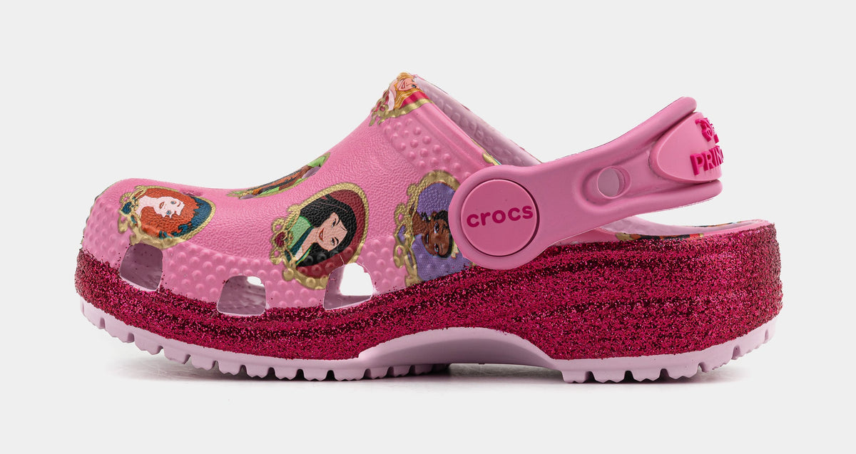 Exclusive Disney Princess Classic Clog Infant Toddler Sandals (Soft Pink) — 4C — Back View