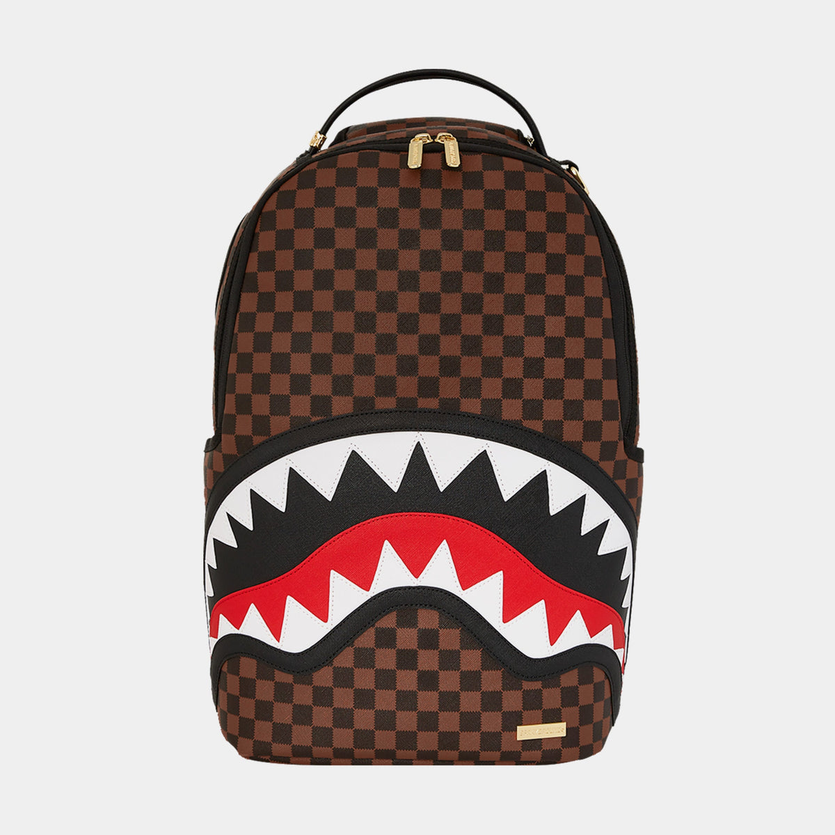 Exclusive Sawtooth Sharks In Paris Mens Backpack (Brown/Black) — OS — Front View