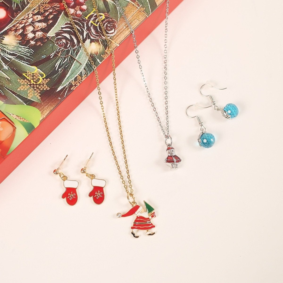Exclusive Christmas Earrings Gift Set — QA set — Lifestyle View