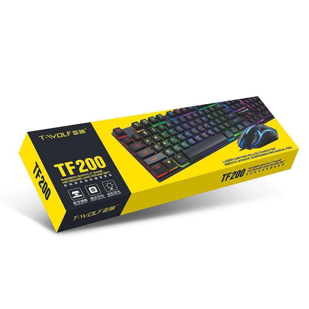 Exclusive Computer USB Keyboard And Mouse — Black suit — Size USB — Top View