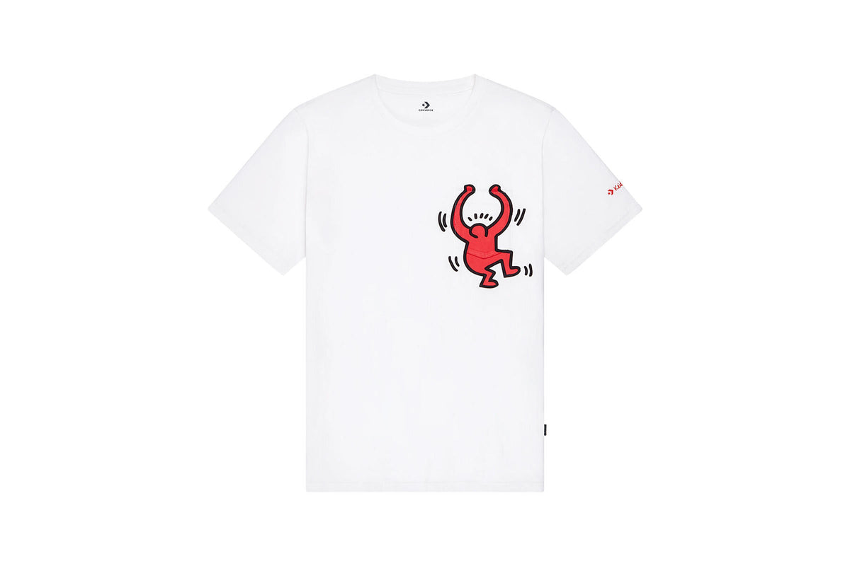 Exclusive Converse x KEITH HARING GRAPHIC POCKET TEE "WHITE" — 2XS — Front View
