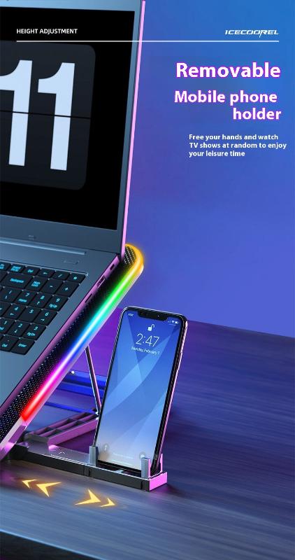 Exclusive Core Ice Laptop Radiator — Black Colorful Version — Alternate View 7