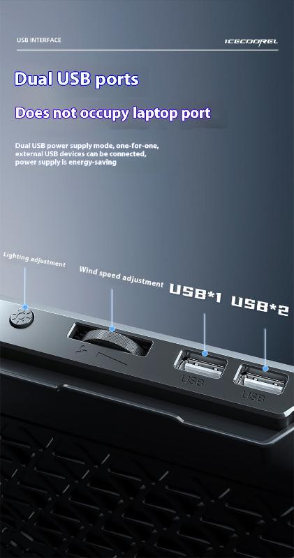 Exclusive Core Ice Laptop Radiator — Black Colorful Version — Alternate View 16