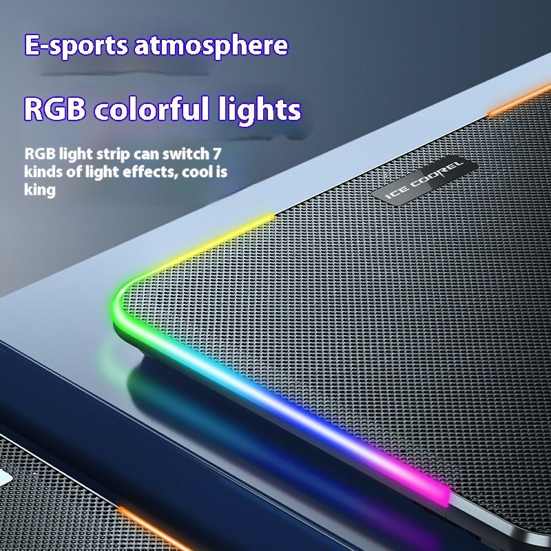 Exclusive Core Ice Laptop Radiator — Black Colorful Version — Top View