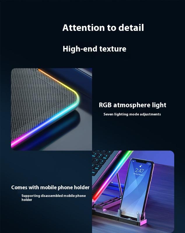 Exclusive Core Ice Laptop Radiator — Black Colorful Version — Alternate View 9