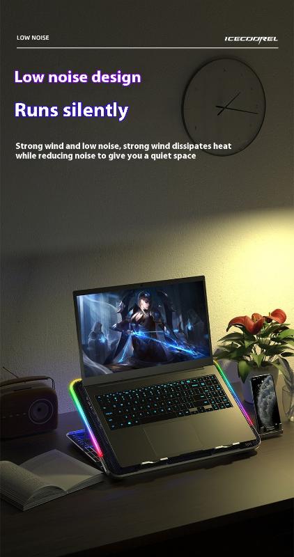 Exclusive Core Ice Laptop Radiator — Black Colorful Version — Alternate View 12