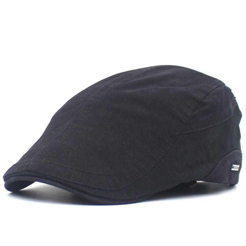 Exclusive Cotton Beret Outdoor Sun Hat — Green — Size M — Top View