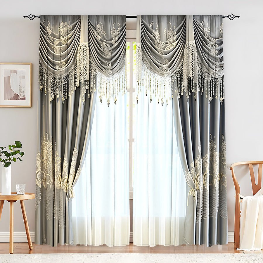 Exclusive Creative Home European Flower Character Curtains — Style1 — Size 75X166CM — Alternate View 15