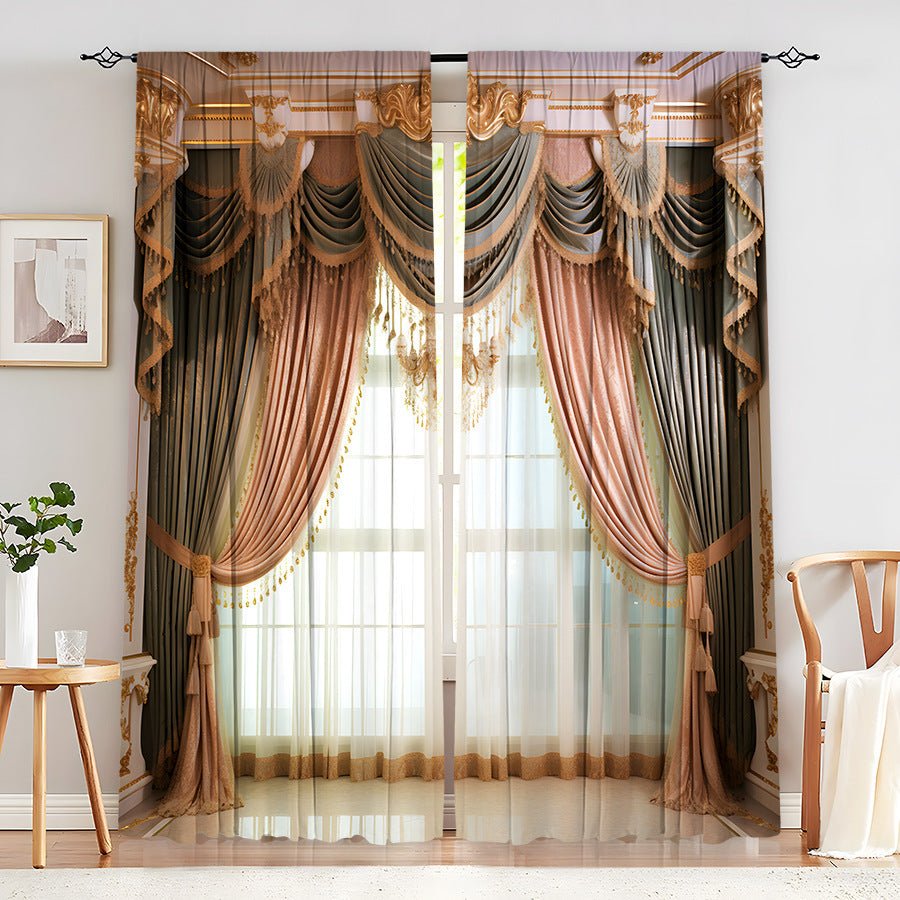 Exclusive Creative Home European Flower Character Curtains — Style1 — Size 75X166CM — Alternate View 14