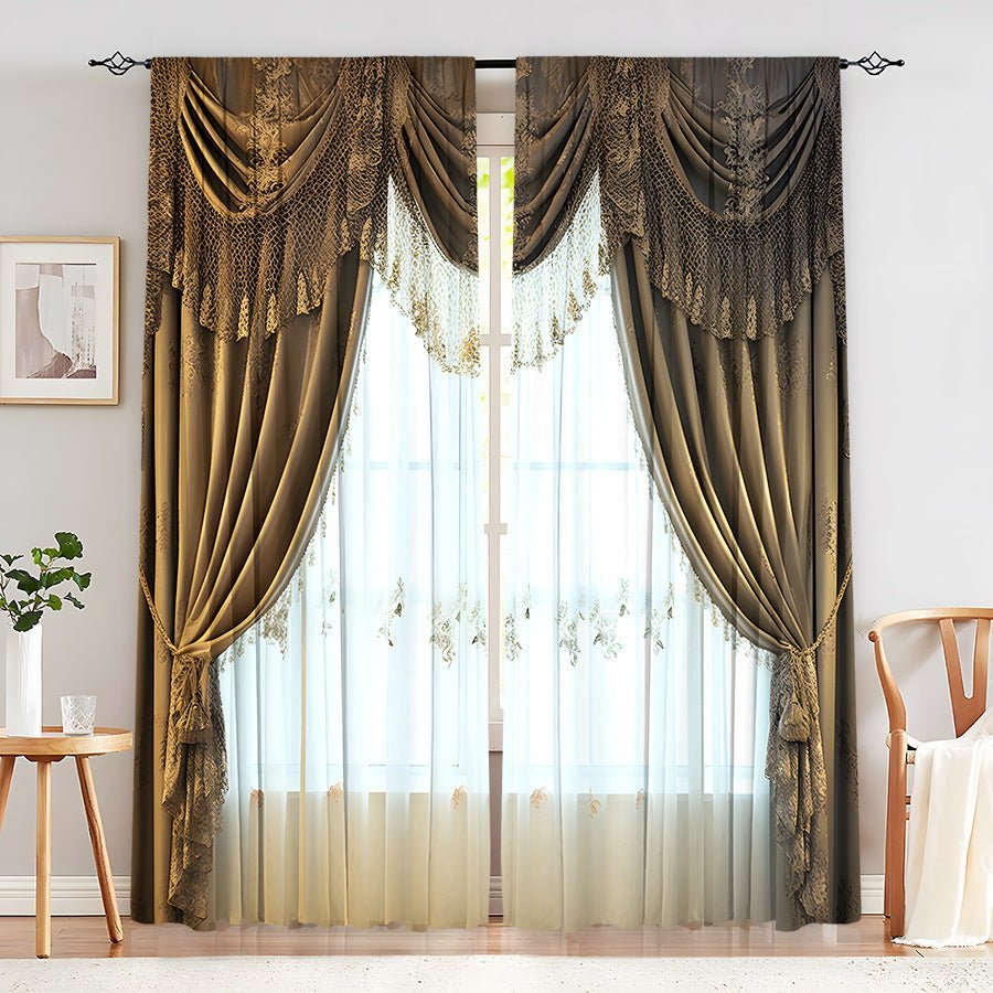 Exclusive Creative Home European Flower Character Curtains — Style1 — Size 75X166CM — Alternate View 16