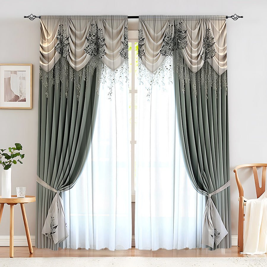 Exclusive Creative Home European Flower Character Curtains — Style1 — Size 75X166CM — Alternate View 11