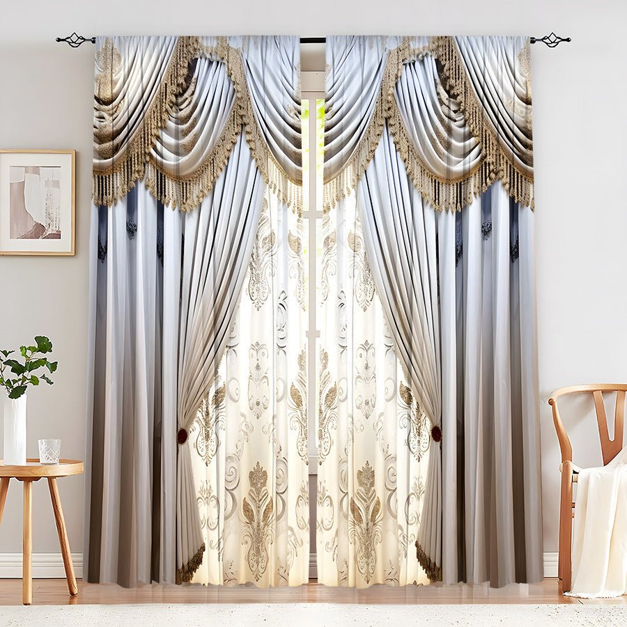 Exclusive Creative Home European Flower Character Curtains — Style1 — Size 75X166CM — Alternate View 26