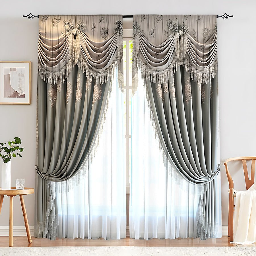 Exclusive Creative Home European Flower Character Curtains — Style1 — Size 75X166CM — Alternate View 23