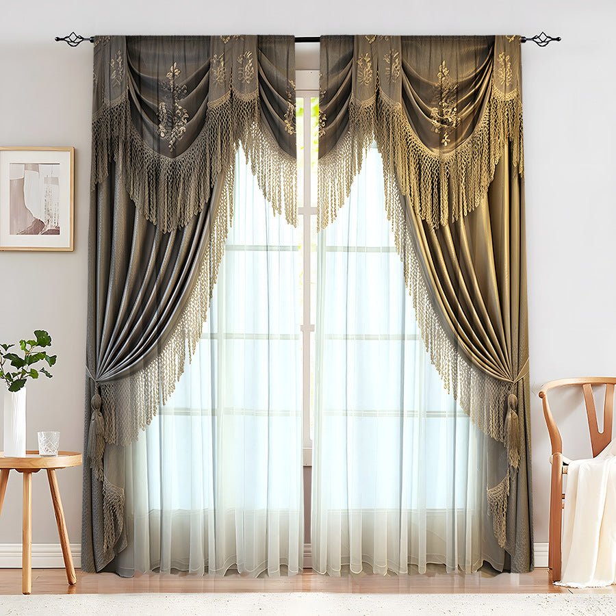 Exclusive Creative Home European Flower Character Curtains — Style1 — Size 75X166CM — Alternate View 9