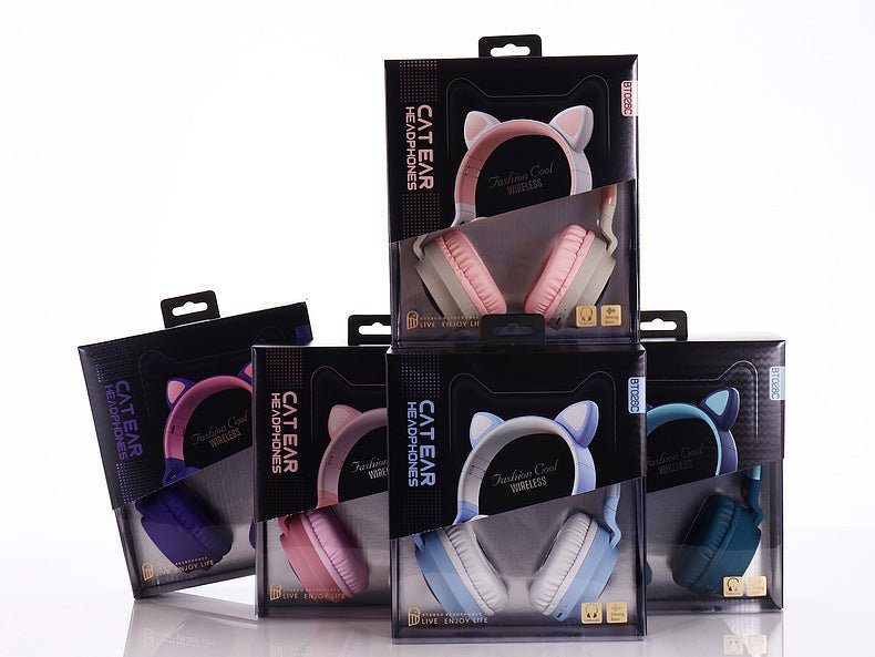 Exclusive Cute Bluetooth 5.0 Headphone — Violet — Side View