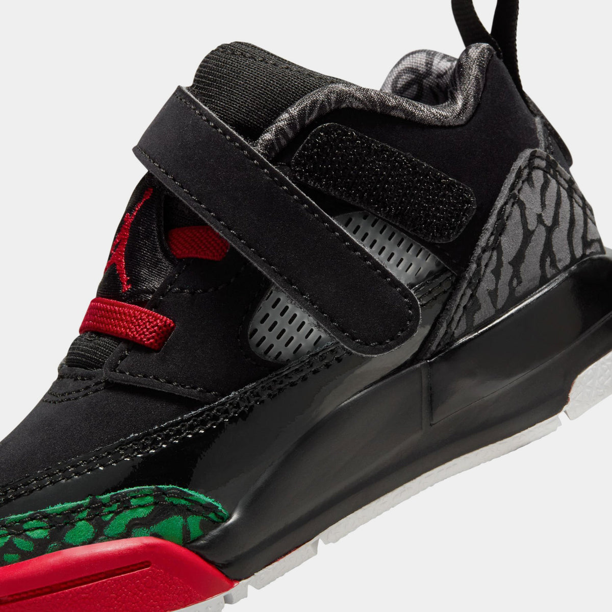 Exclusive Spizike Low Infant Toddler Lifestyle Shoes (Black/Vasity Red/Classic Green/White) — 2C — Lifestyle View