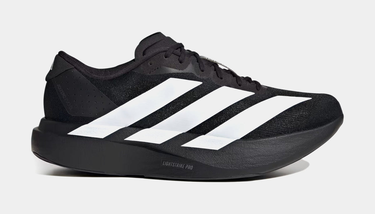 Exclusive Adizero EVO SL Mens Running Shoes (Core Black/Cloud White/Core Black) — 4 — Front View