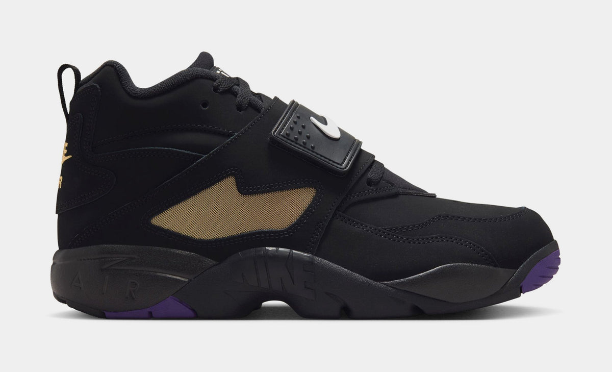 Exclusive Air Diamond Turf Mens Lifestyle Shoes (Black/White/Club Purple/Metallic Gold) — 4 — Front View