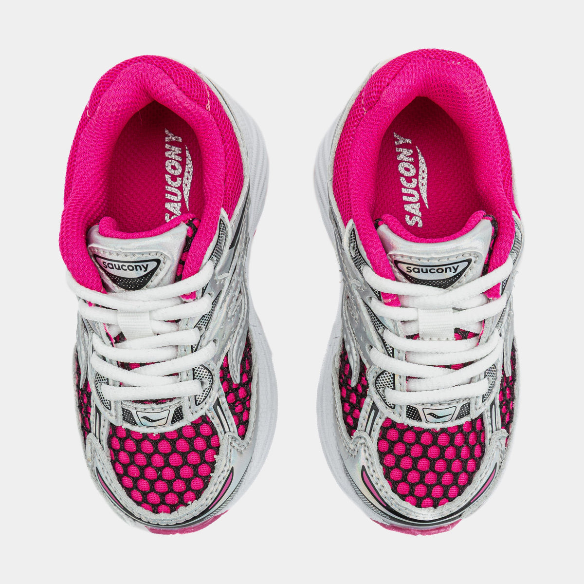 Exclusive Omni 9 Infant Toddler Lifestyle Shoes (Pink/White) — 4C — Side View