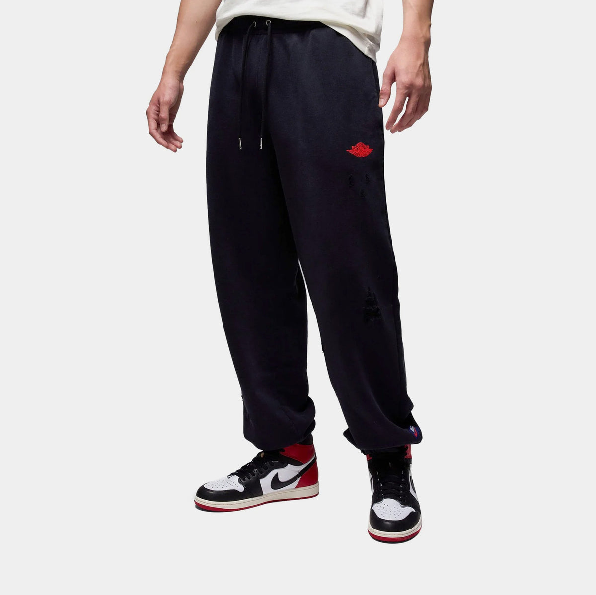 Exclusive JDN Rare Air Fleece Joggers Mens Sweatpants (Black) — S — Front View