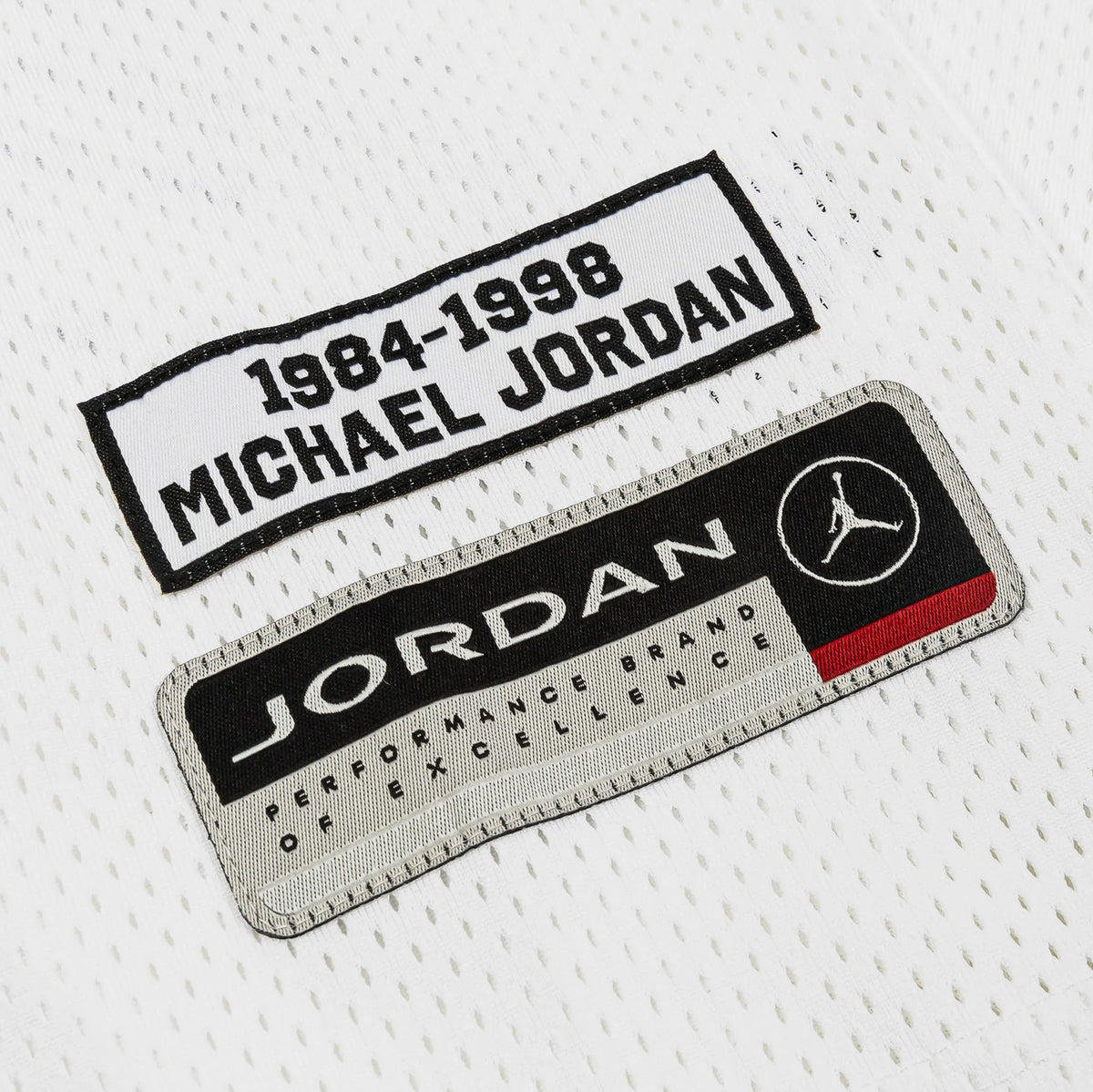 Exclusive JDN 23 Essentials Mens Jersey (White/Red) — XS — Back View