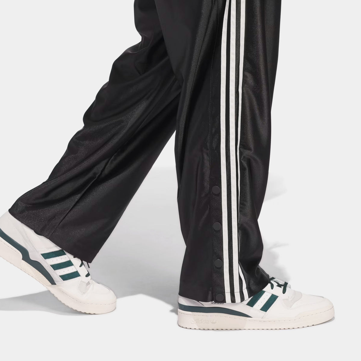 Exclusive Basketball Tear Away Track Mens Pants (Black/Beige) — S — Top View