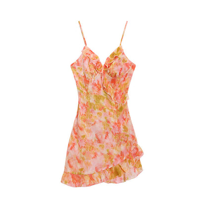 Fashion Floral Strap Dress Women