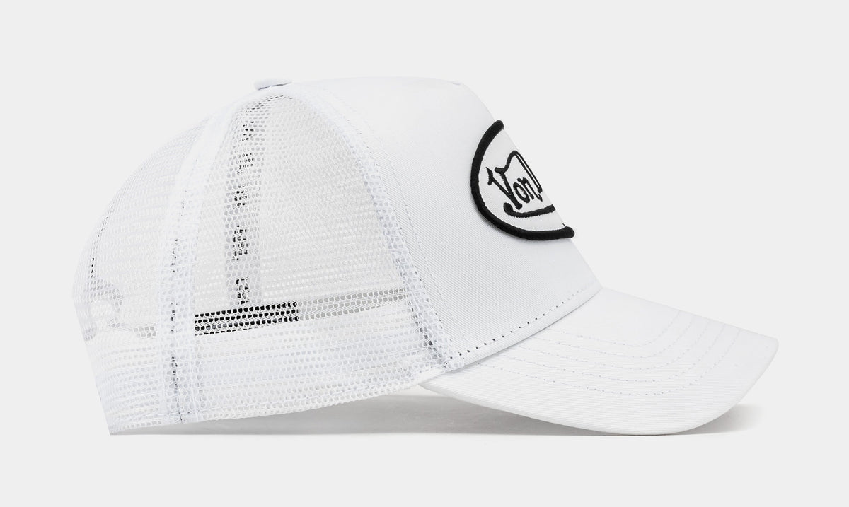 Exclusive Staple Trucker Mens Hat (White/Black) — OS — Side View