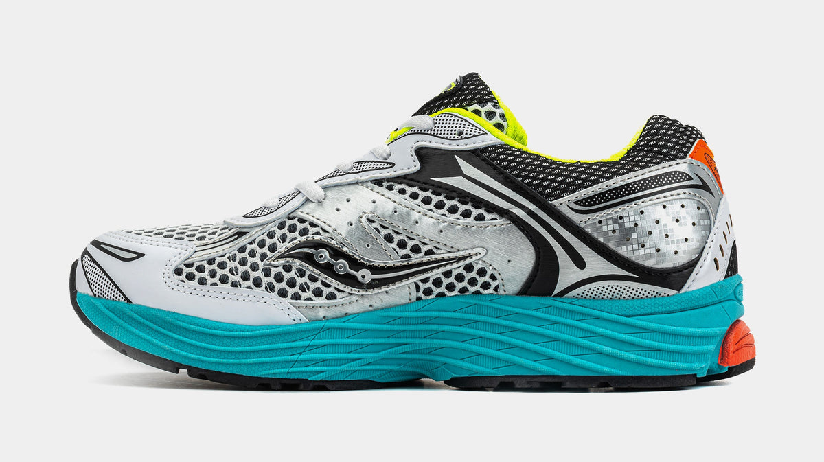 Exclusive Omni 9 Grade School Running Shoes (Silver/Green) — 3.5Y — Back View