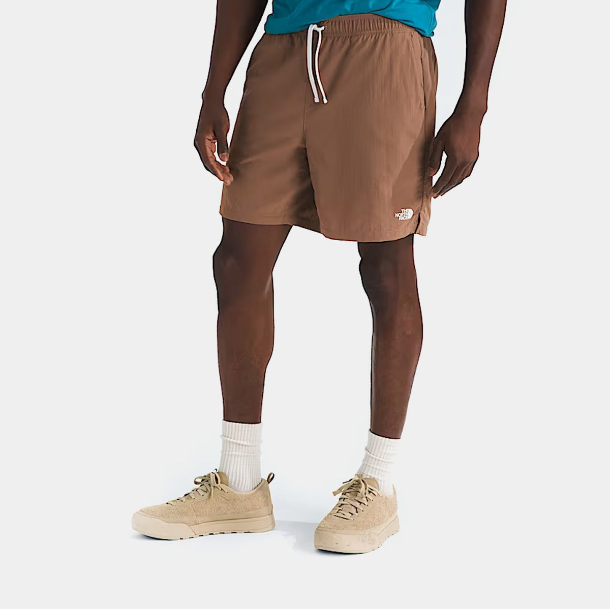 Exclusive Action 2.0 Mens Shorts (Brown/White) — S — Back View