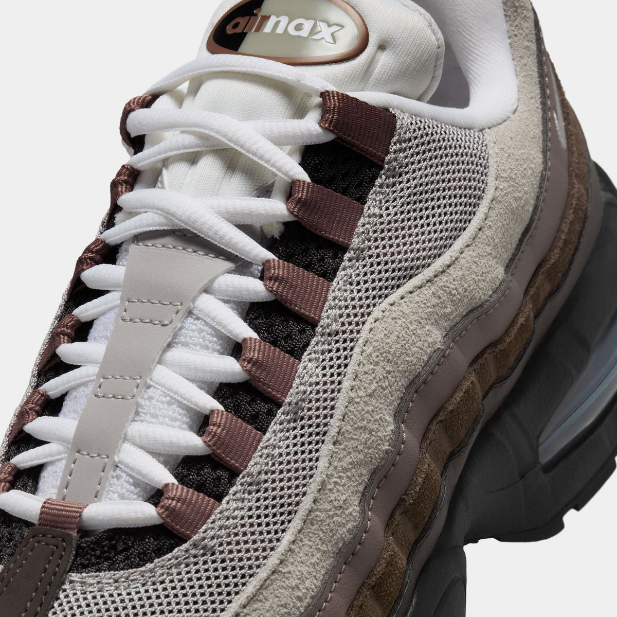 Exclusive Air Max 95 OG Womens Running Shoes (Brown/Pearl Grey/Baroque Brown/Orewood Brown/Smokey Mauve) — 5 — Detail View