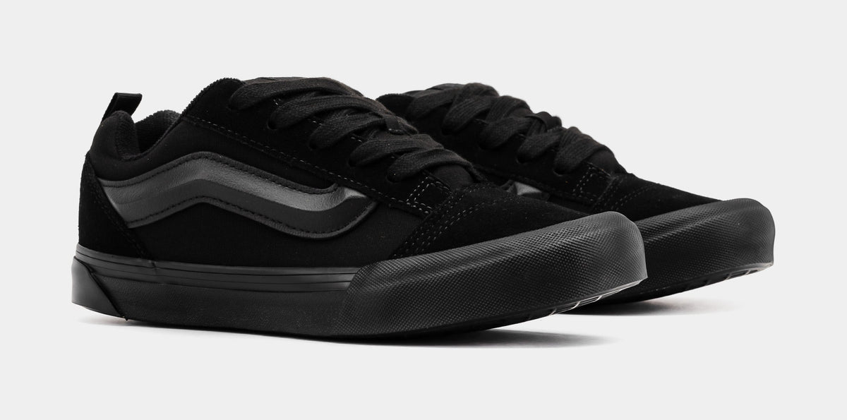 Exclusive Knu Skool Grade School Lifestyle Shoes (Black) — 3.5Y — Top View