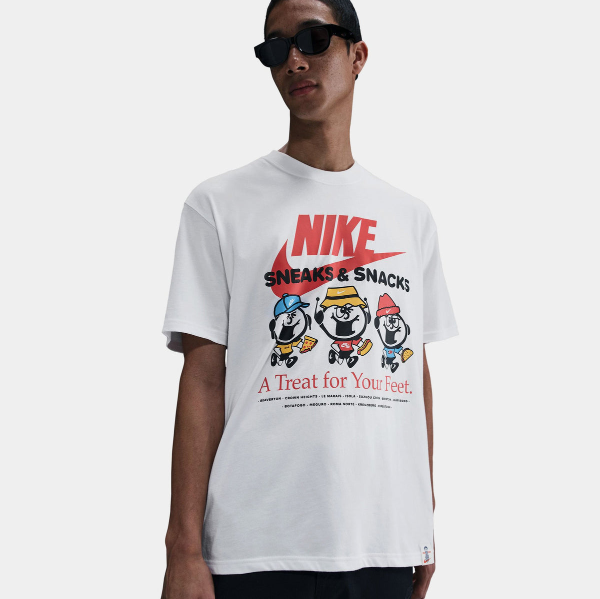 Exclusive NSW Max90 Sole Food Mens Short Sleeve Shirt (White) — S — Back View